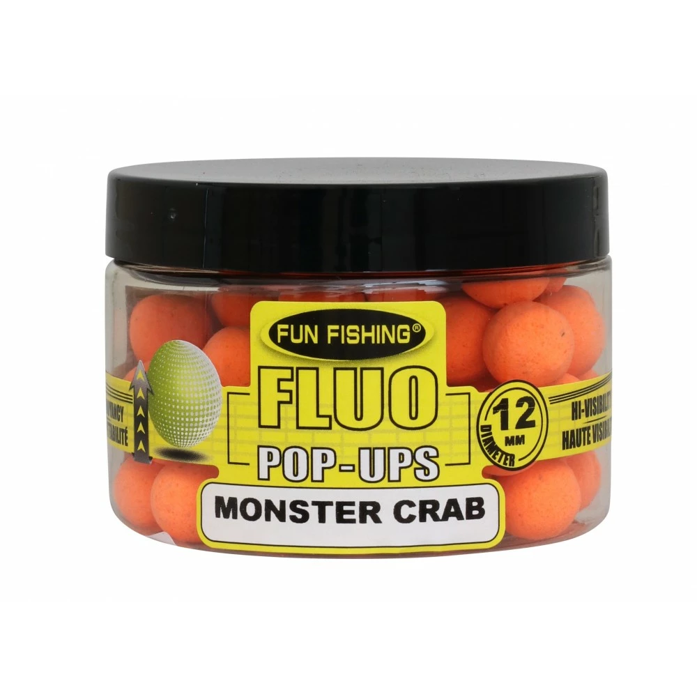 Fluo Pop Ups Monster Crab Orange 12mm 55g FUN FISHING