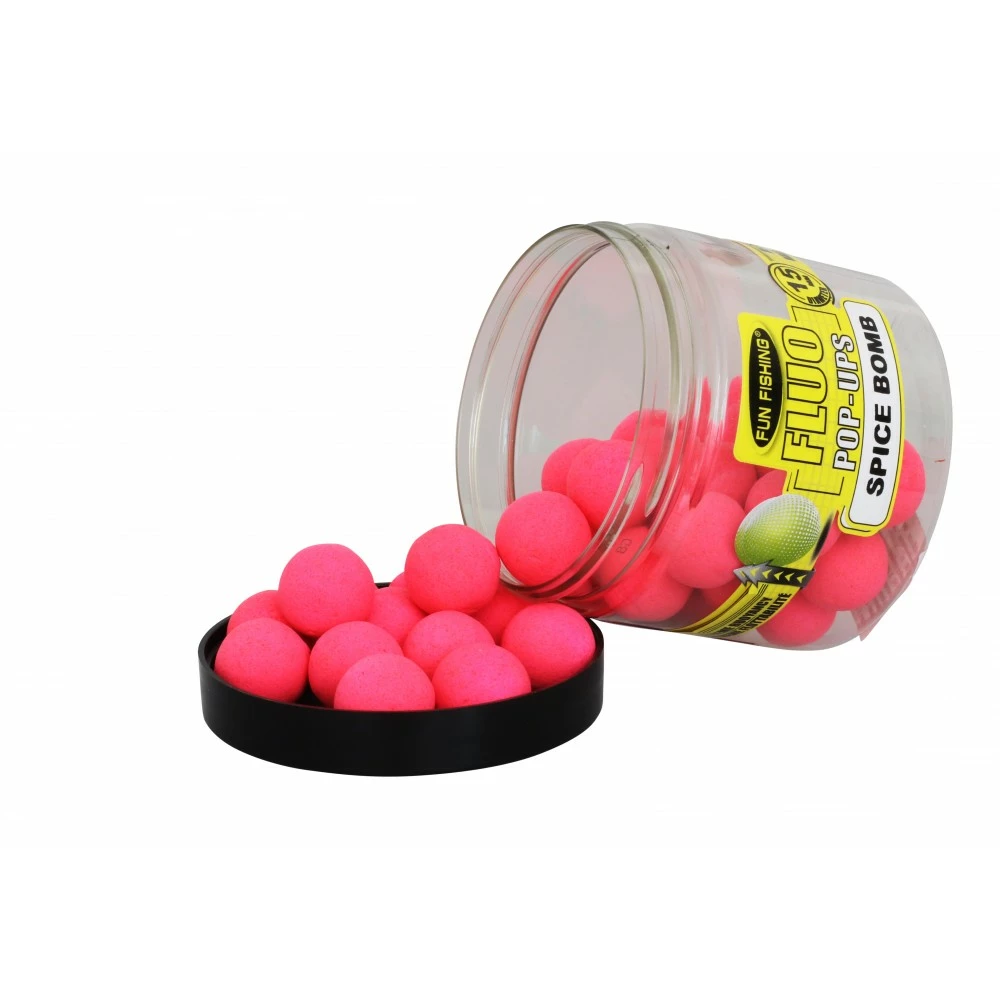 Fluo Pop Ups Spice Bomb Rose 15mm 67g FUN FISHING – Image 2