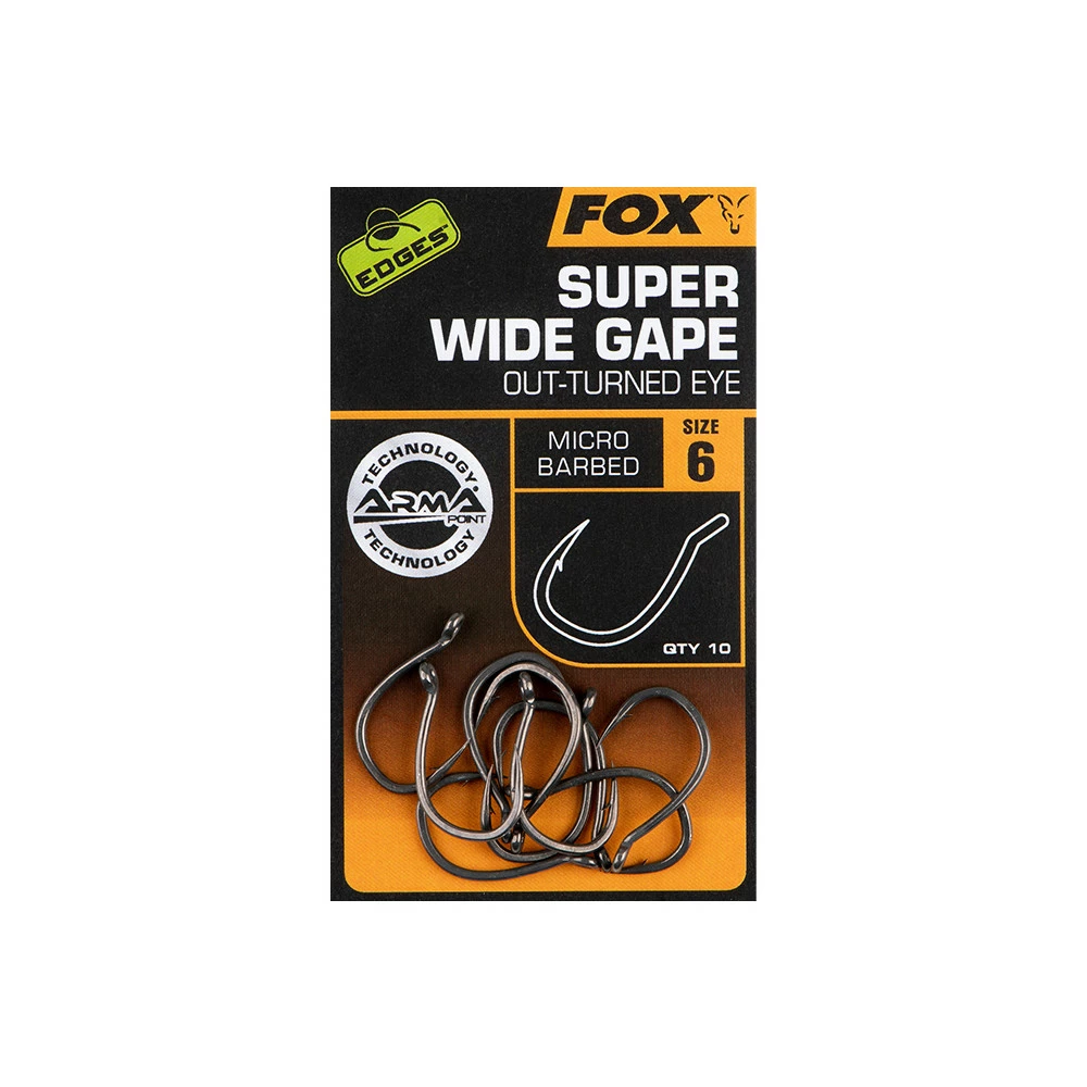 Hameçon Fox Edges Super Wide Gape (Out-Turned Eye)