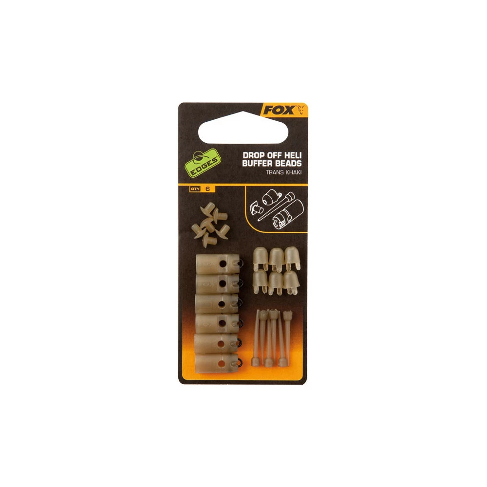 Perle Fox Edges Drop-off Heli Buffer Bead (par 6)